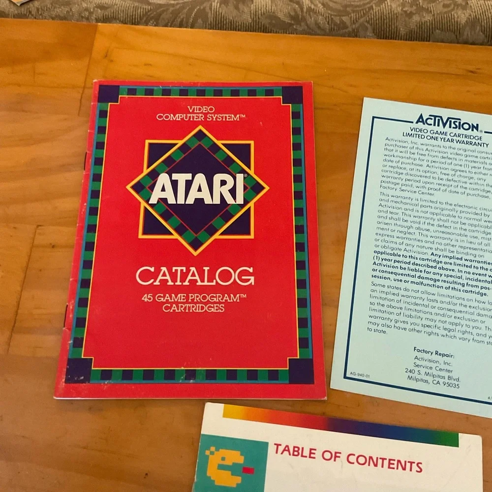 Video Game Catalog Atari